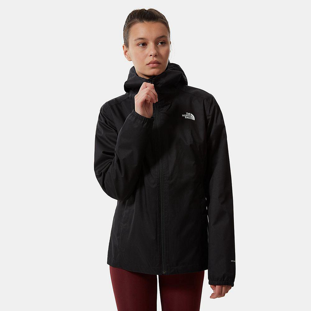 The North Face Quest Zip-In Γυναικεια Αδιάβροχο Μπουφάν - Μαυρα (HCFV59471)